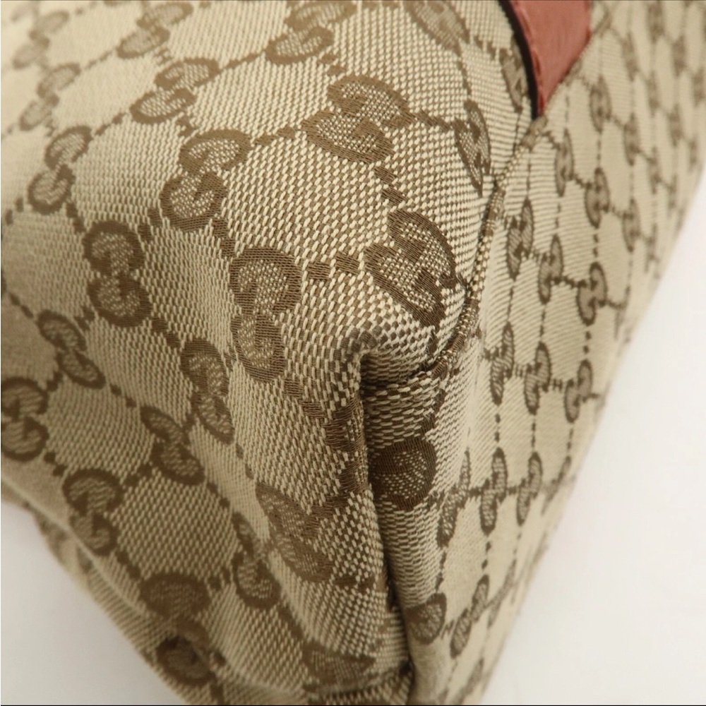 Gucci bamboo Beige and Tan Tote Bag 11”x15”x5” drop 9 1/2” - Picture 10 of 15